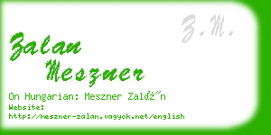 zalan meszner business card